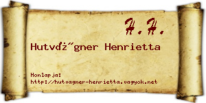 Hutvágner Henrietta névjegykártya
